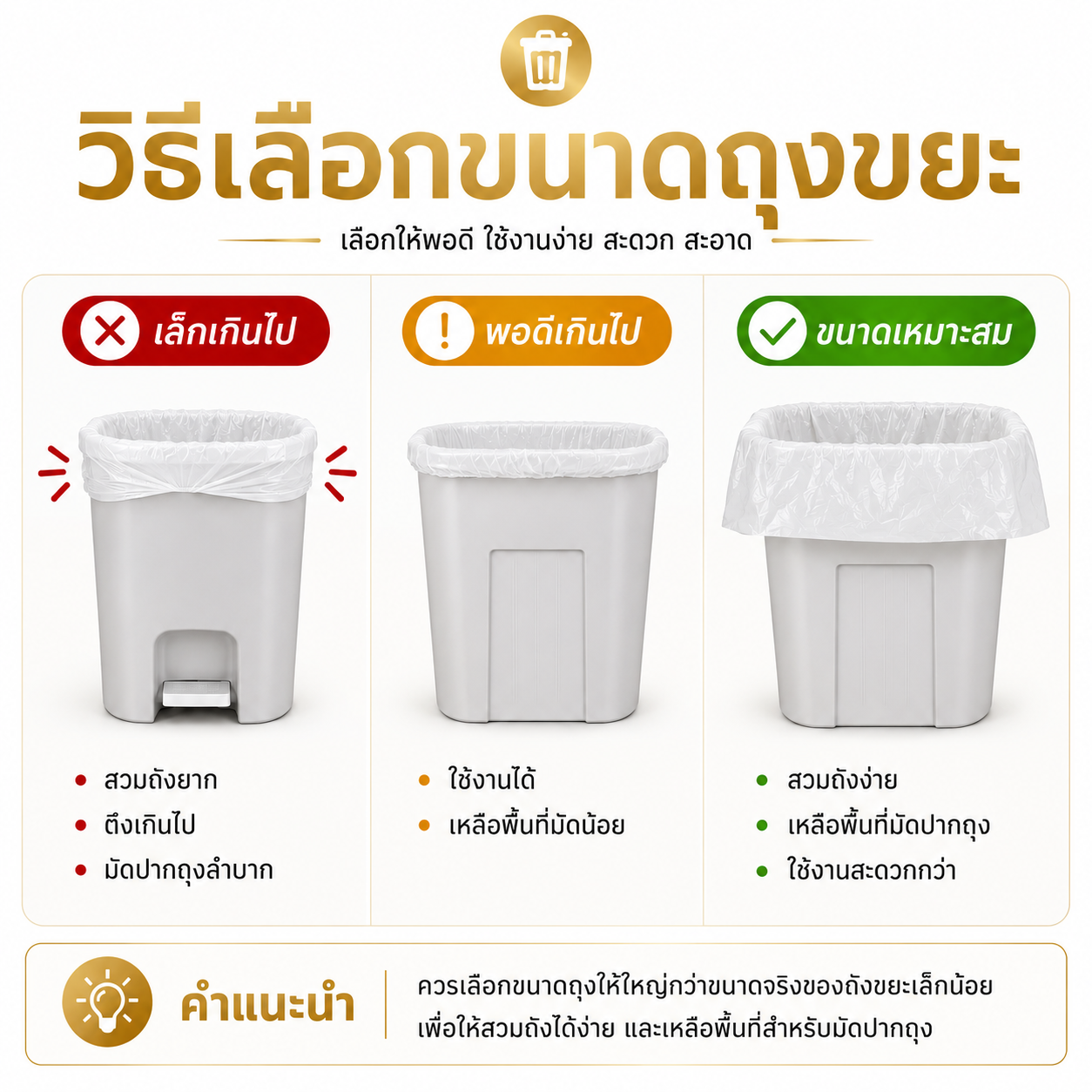 ถุงขยะสีขาวขุ่น hdpe เนื้อเหนียว แข็งแรง แพ็ค 1 กิโลกรัม ถุงขยะสีขาวขุ่น hdpe เนื้อเหนียว แข็งแรง แพ็ค 1 กิโลกรัม