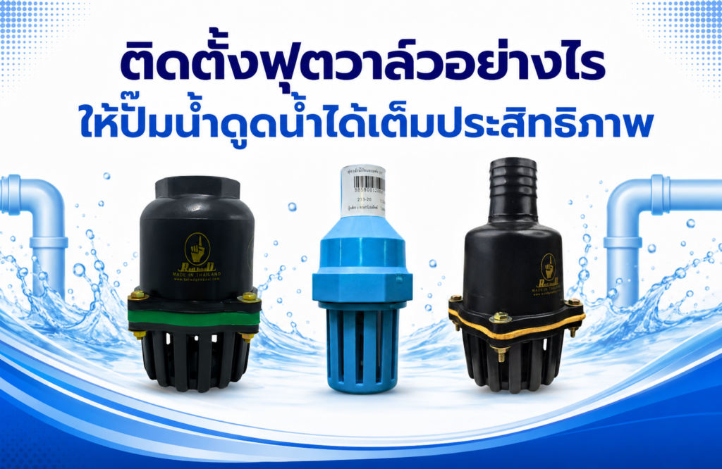ติดตั้งฟุตวาล์วอย่างไร